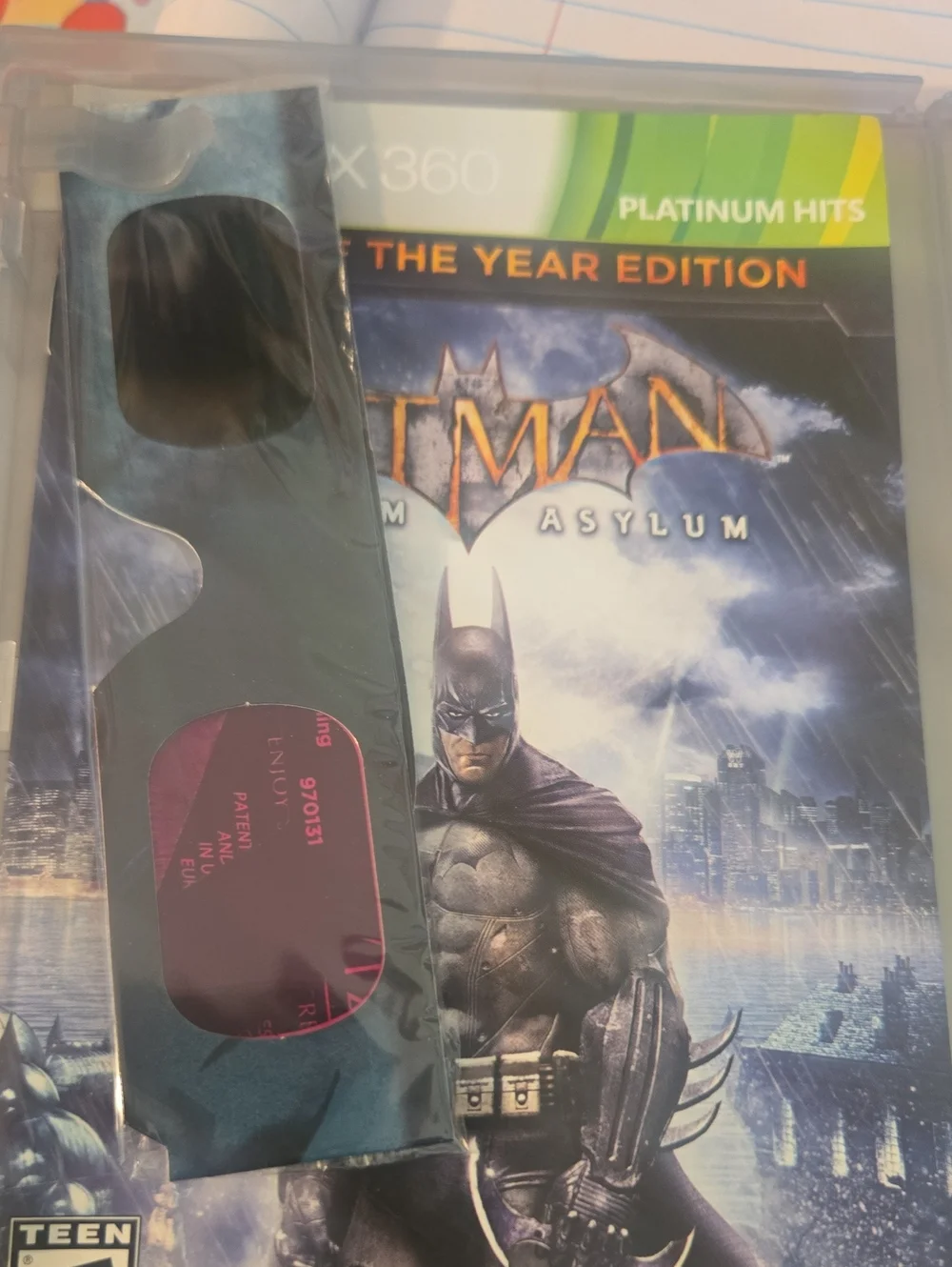 Black Xbox 360 Game Batman Arkham Asylum